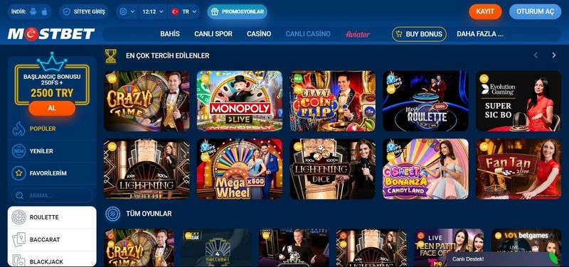 Azərbaycanda Mostbet-az90 Bukmeker və Casino Saytı Bonus təklifi 550 +250 fs